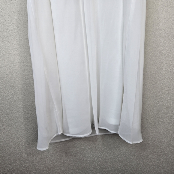 Tash and Sophie Womens Mini Dress Sz L Slip Silhouette Draped Bodice Cowl Neck - Picture 10 of 13